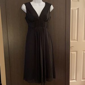 Bisou Bisou Black Dress Chiffon w/Swiss Dots SZ4